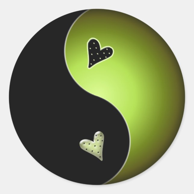Adesivo Redondo limão yin yang (Frente)