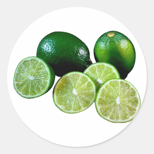 Adesivo Redondo Limas limes fruits (Frente)