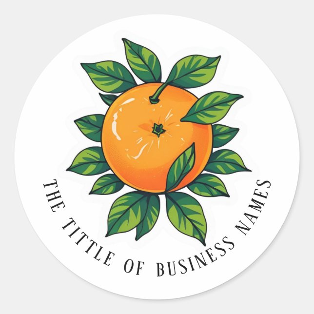 Adesivo Redondo Limencello | Black & White Modern Text  (Frente)