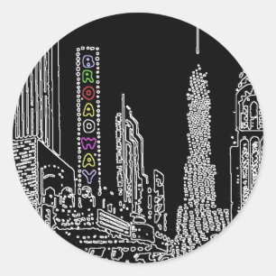 Adesivo Redondo Limite de Broadway