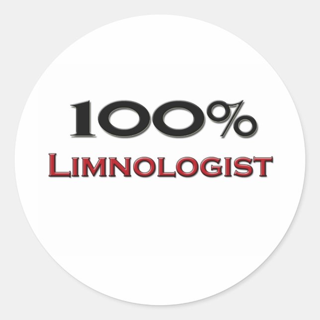 Adesivo Redondo Limnologista De 100% (Frente)