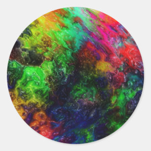 Adesivo Redondo Limo do arco-íris