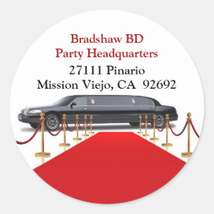 Adesivo Redondo Limo Return Address Sticker