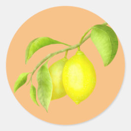 Adesivo Redondo Limões num galho
