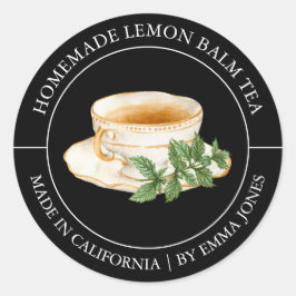 Adesivo Redondo Limon Balm Tea Modern