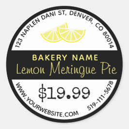 Adesivo Redondo Limon Meringue Pie Bakery