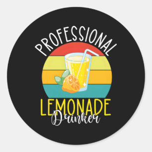 Adesivo Redondo Limonada-Drinker de Limonada Profissional