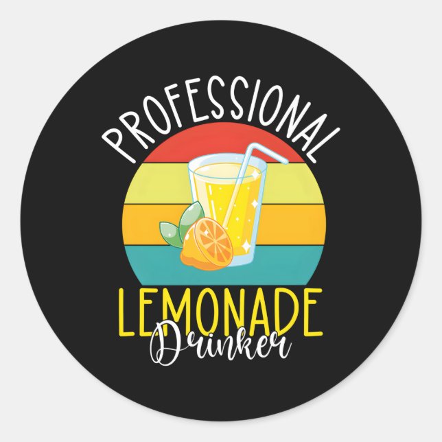 Adesivo Redondo Limonada-Drinker de Limonada Profissional (Frente)