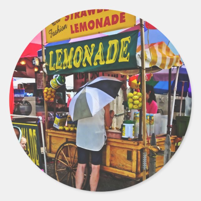 Adesivo Redondo Limonada Para Venda (Frente)