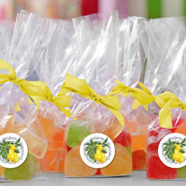 Adesivo Redondo Limonado & Toile Azul Filigrana Elegante