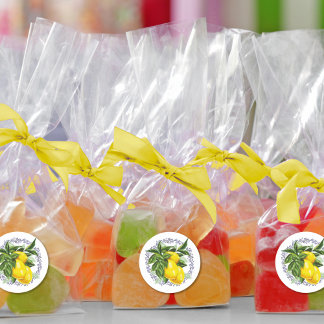 Adesivo Redondo Limonado & Toile Filigrana Elegante