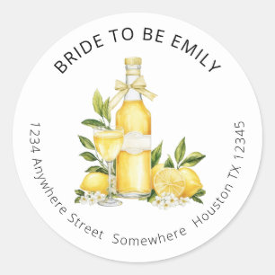 Adesivo Redondo Limoncello Bride para Ser Nome Endereço de Retorno
