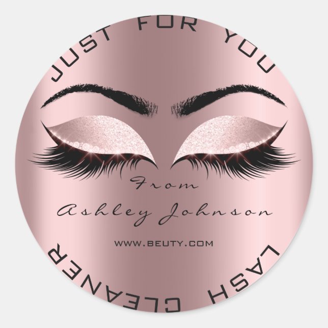 Adesivo Redondo Limpa de ativação das piscas roscada rosa-faísca (Frente)