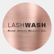 Limpa Lash de Tipografia Moderna Chic Dourada rosa