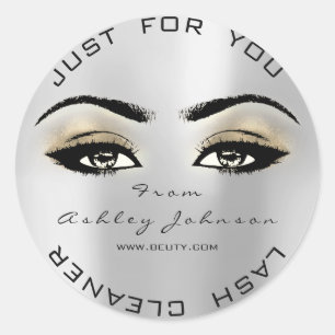 Adesivo Redondo Limpador de despertar Dourado Lash Makeup da Bela