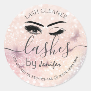 Adesivo Redondo Limpador de lash de piscar os olhos com lash com b