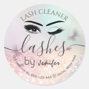 Adesivo Redondo Limpador de lash de piscar os olhos com lash com b