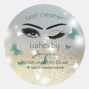 Adesivo Redondo Limpador de lash de piscar os olhos com lash com b