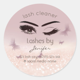 Adesivo Redondo Limpador de lash de piscar os olhos com lash com b