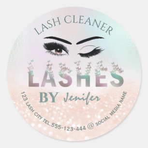 Adesivo Redondo Limpador de lash de piscar os olhos com lash com b