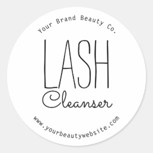 Adesivo Redondo Limpador de Lash Simples Moderno