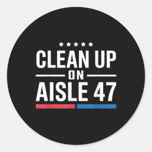 Adesivo Redondo Limpar No Eixo 47 Impeach 47 Anti Trump