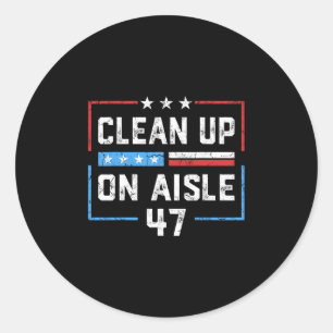 Adesivo Redondo Limpe a Prateleira 47 Impeach 47 Anti Trump Presid