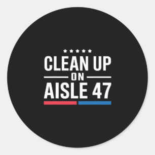 Adesivo Redondo Limpe a Prateleira 47 Impeachment 47 Anti Trump Pr