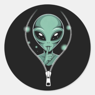 Adesivo Redondo Limpeza de alienígena