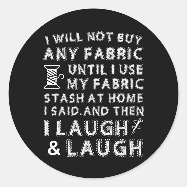 Adesivo Redondo Limpeza de costura sem Tecido Usar o Stash Home (Frente)