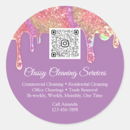 Adesivo Redondo Limpeza de Drives de Logotipo QRCode para Agregado