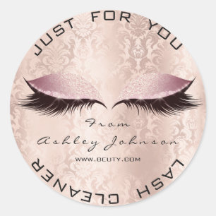 Adesivo Redondo Limpeza de Lash de Ativação do SPA SPA com Glitter