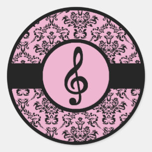 Adesivo Redondo Limpeza de ornamentado rosa