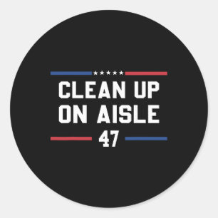 Adesivo Redondo Limpeza na Prateleira 47 Anti Trump 8647 86 47 Imp