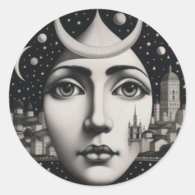 Adesivo Redondo Lina Cavalieri Meu estilo (Frente)