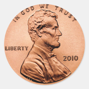 ADESIVO REDONDO LINCOL PENNY