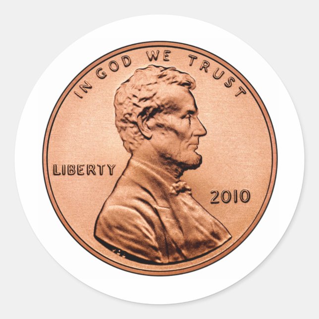 ADESIVO REDONDO LINCOL PENNY (Frente)