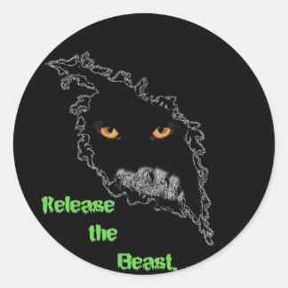 Adesivo Redondo Lincoln Lynx Beast Sticker