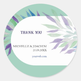 Adesivo Redondo Linda Boca Roxa Aquarela Floral