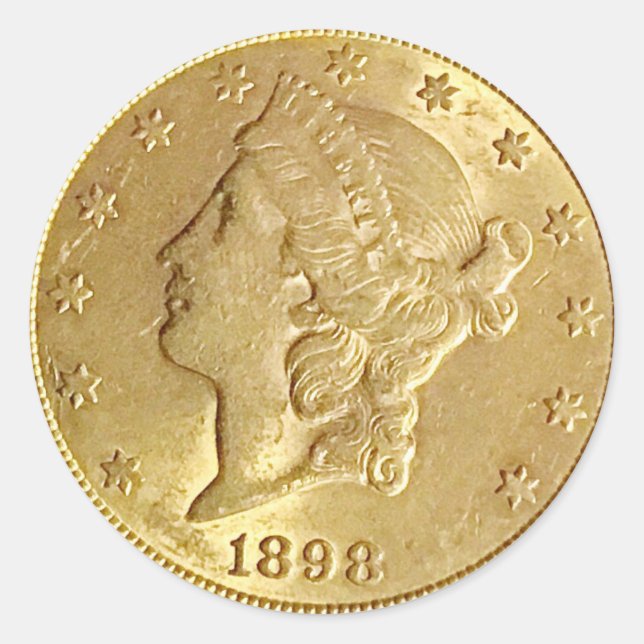 Adesivo Redondo Linda e Dourada moeda (Frente)