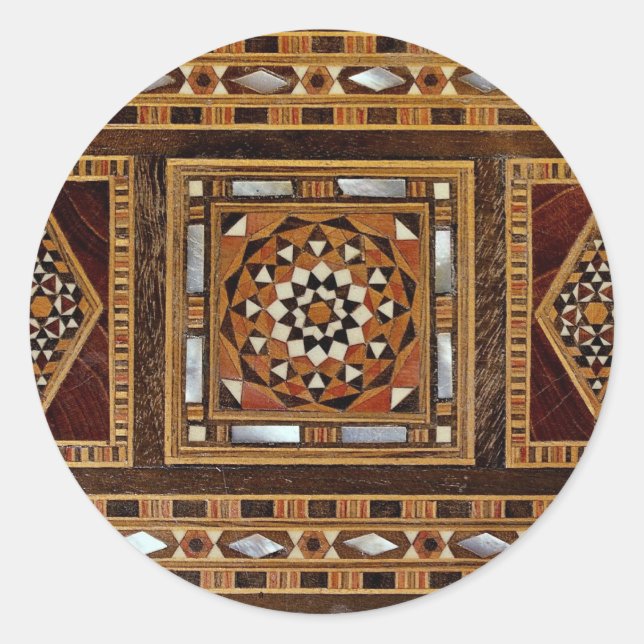 Adesivo Redondo Linda e famosa mãe de pérolas, Damas (Frente)