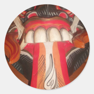 Adesivo Redondo Linda e impressionante linguagem: Um toque de humo