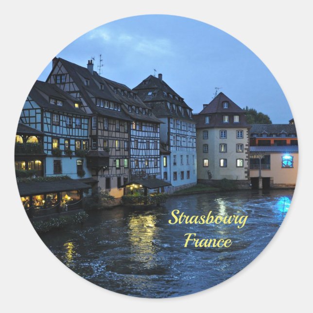 Adesivo Redondo Linda Estrasburgo, França (Frente)