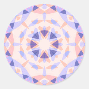 Adesivo Redondo Linda Menina Rosa Roxo Aniversário Magia Estrela