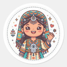 Linda Mulher Kawaii Amazigh Marroquina com KhaStic