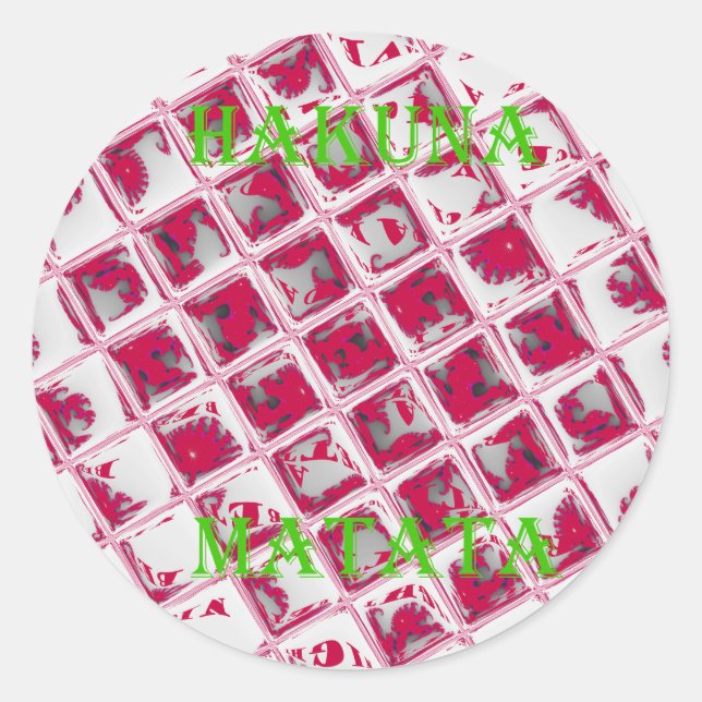 Adesivo Redondo Linda Na moda Vermelha Imagem Espelhada (Frente)