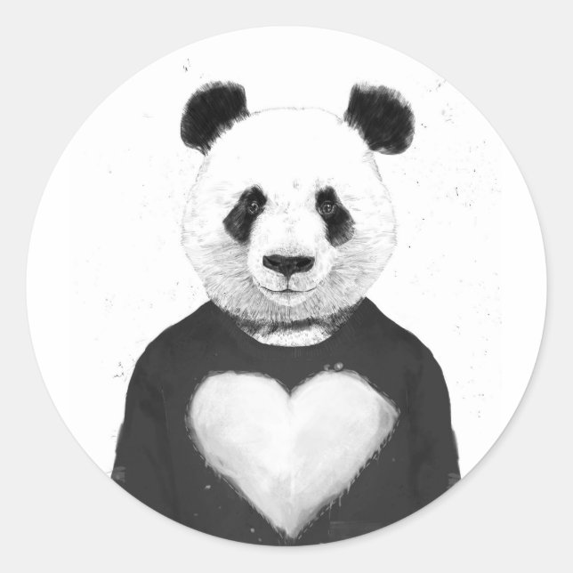 Adesivo Redondo Linda panda (Frente)