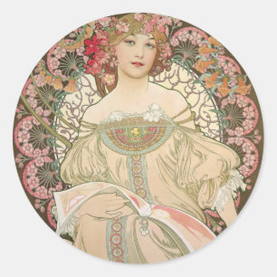 Adesivo Redondo Linda senhora - Mucha
