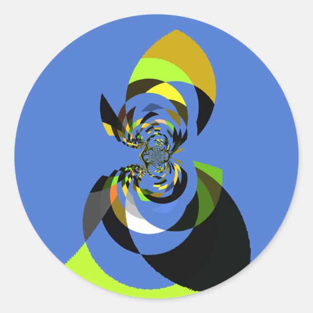 Adesivo Redondo Lindas ilustrações coloridas da silhueta feminina (Frente)