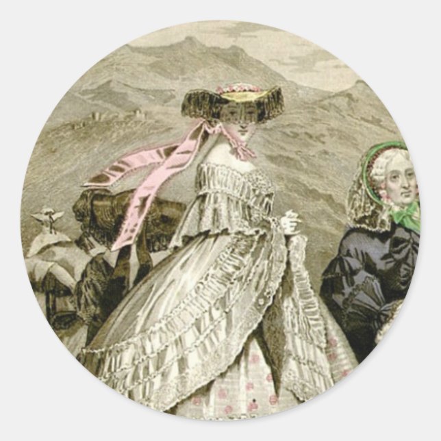 Adesivo Redondo Lindas Modas de 1859 (Frente)
